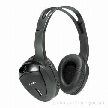 Stereo Sound Infrared Wireless Headset with Built-in Monitor Function, Auto Mute Function